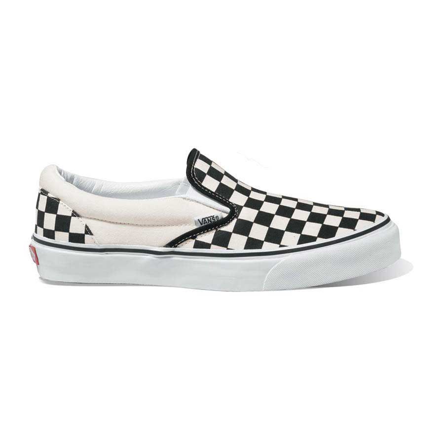 Enfant Vans Chaussures à Enfiler Classic On Checkerboard Black / White