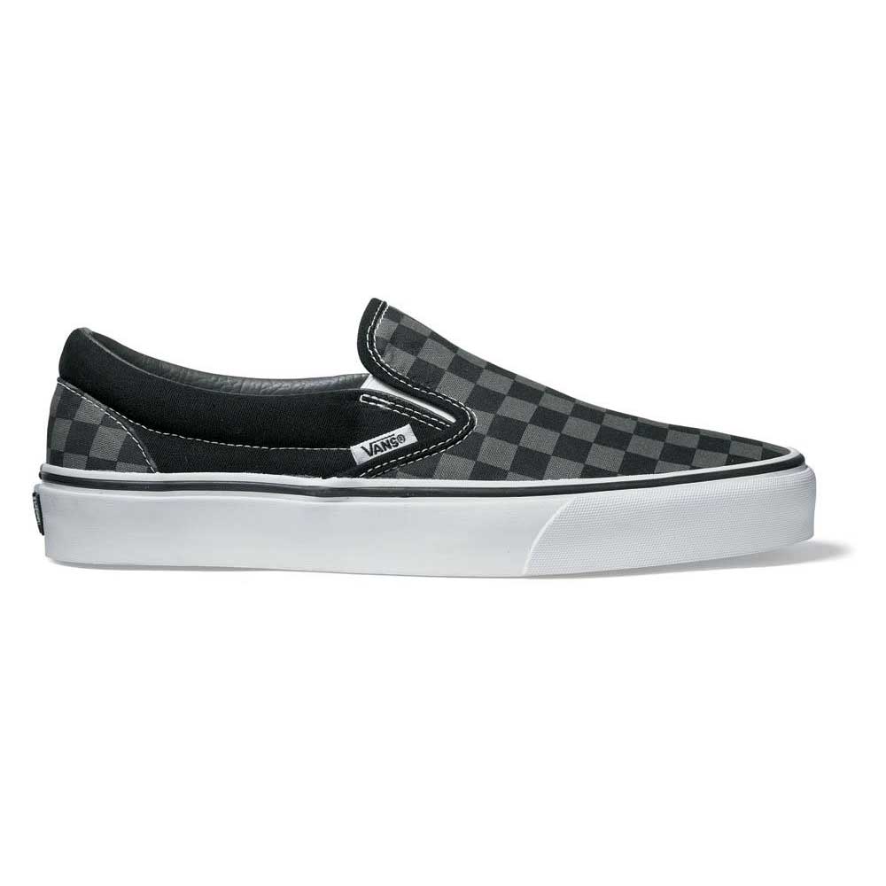 vans classic slip on black grey