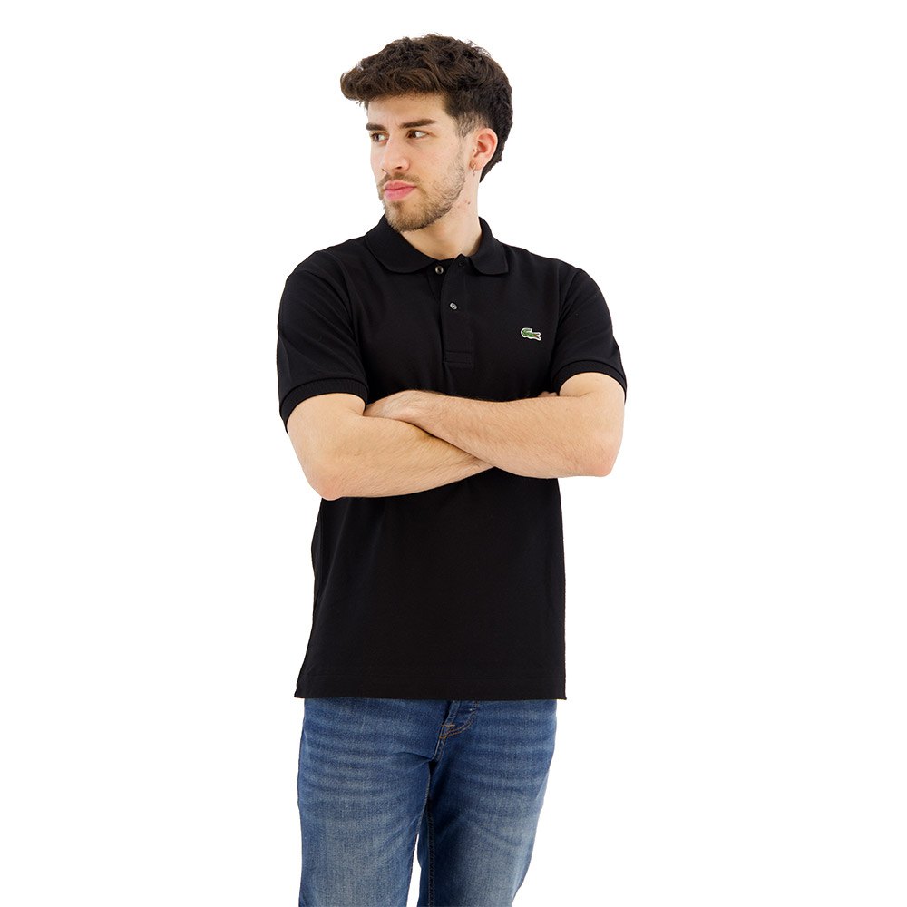 Men Lacoste Caiman Short Sleeve Polo Shirt Black