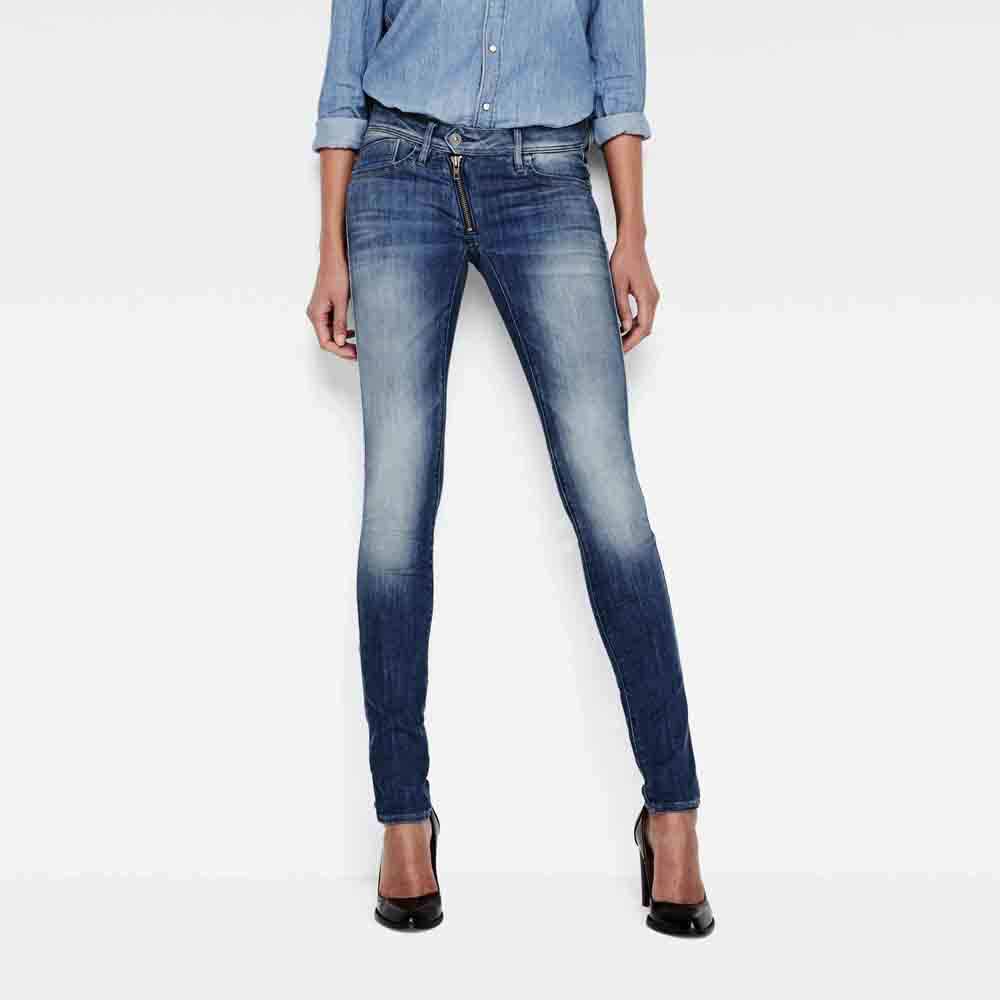 Pantalons Gstar Jeans Lynn Zip Mid Waist Skinny Medium Aged