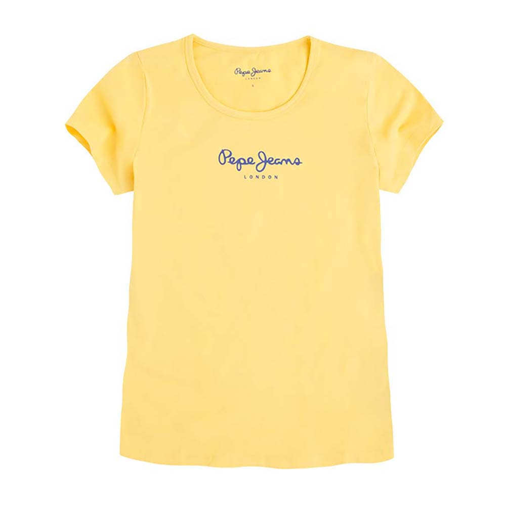 Femme Pepe Jeans T-shirt à Manches Courtes Virginia Yellow
