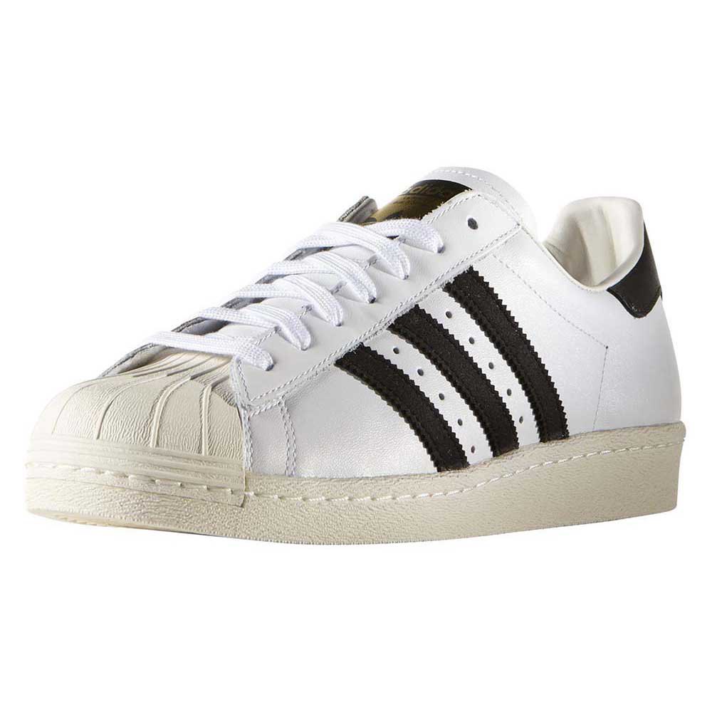 adidas originals superstar 80s trainers in white and black