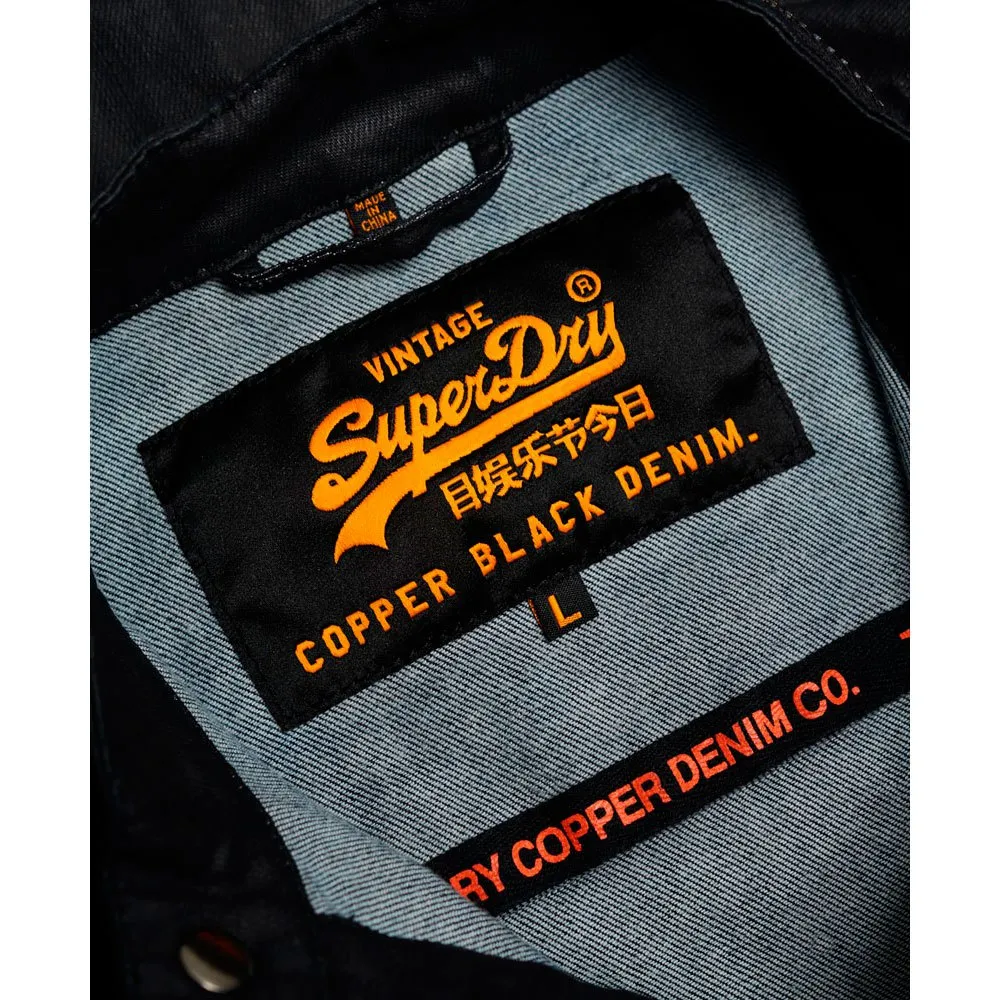 superdry copper black denim jacket