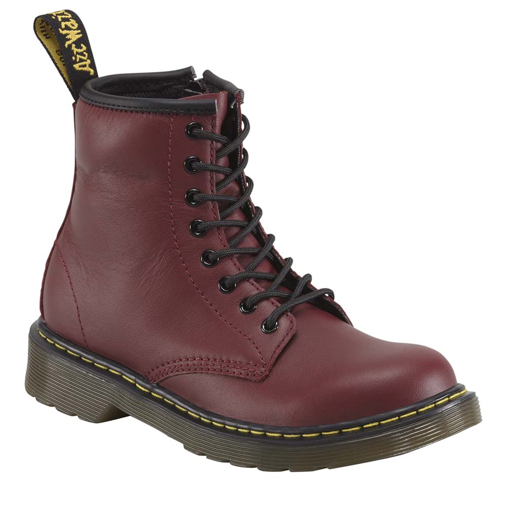 Kid Dr Martens Delaney Lace Softy T Boots Red
