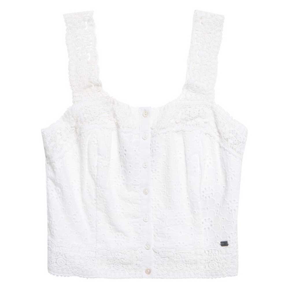 Clothing Superdry Lacy Mix Crop White