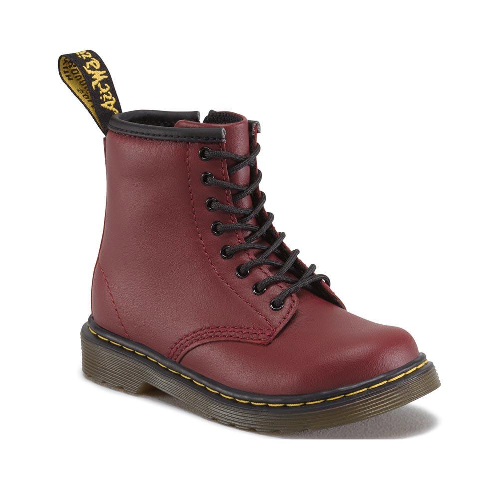 Enfant Dr Martens Bottes Brooklee Lace Softy T Cherry Red