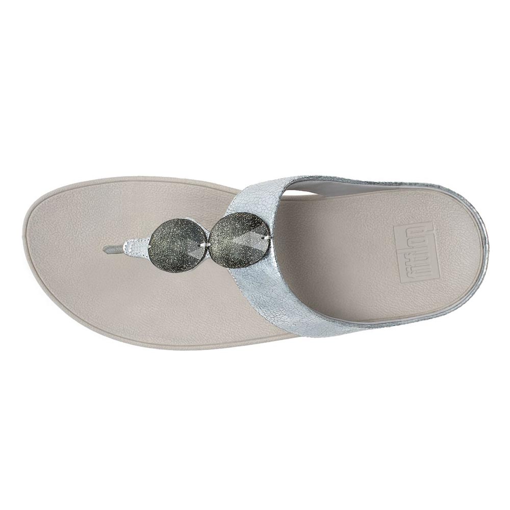 Sandals Fitflop Pierra Flip Flops Silver