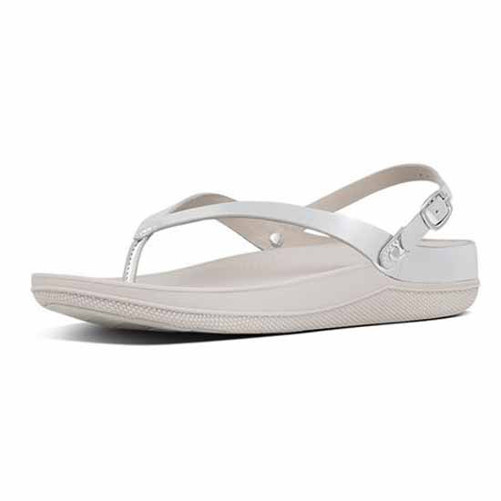 Women Fitflop Flip Sandals Silver