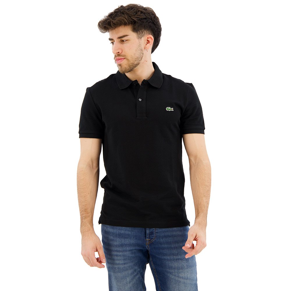 Men Lacoste Slim Fit Petit Piqué Short Sleeve Polo Shirt Black