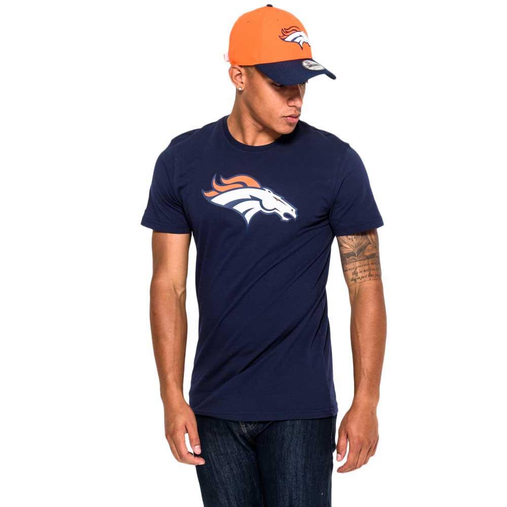 Men New Era Denver Broncos Team Logo Short Sleeve T-Shirt Blue