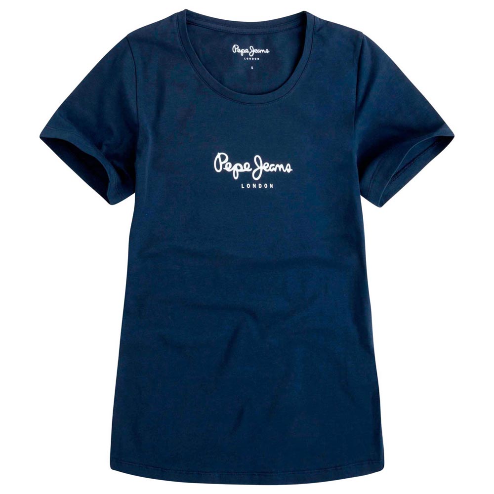Women Pepe Jeans Virginia Short Sleeve T-Shirt Blue