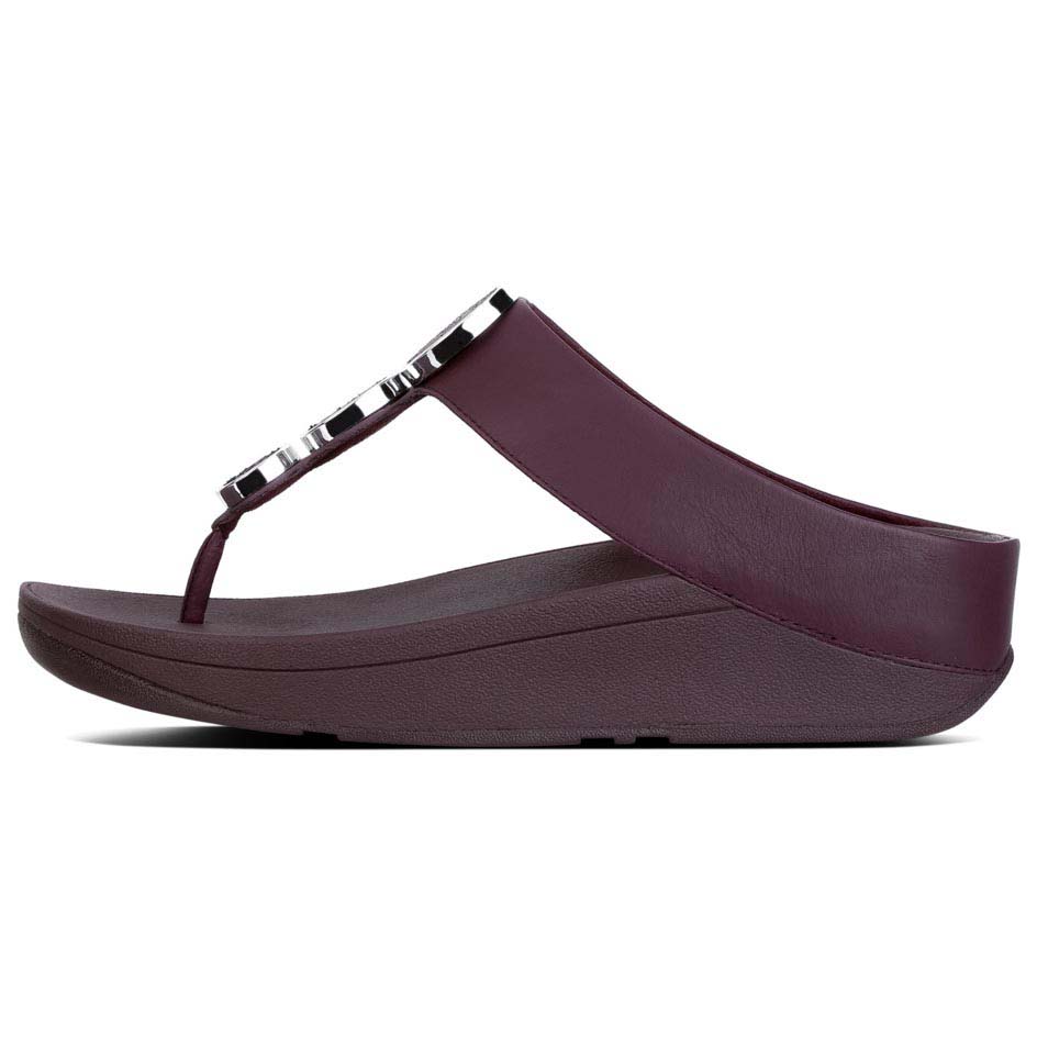 Women Fitflop Halo Toe-Thong Flip Flops Purple
