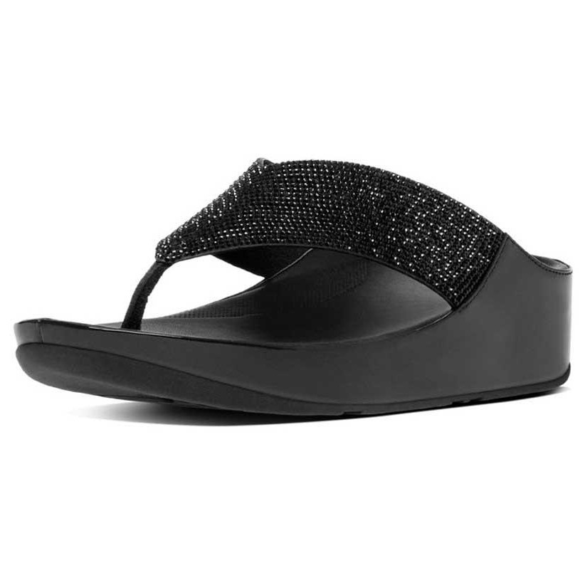 Femme Fitflop Tongs Crystall Black
