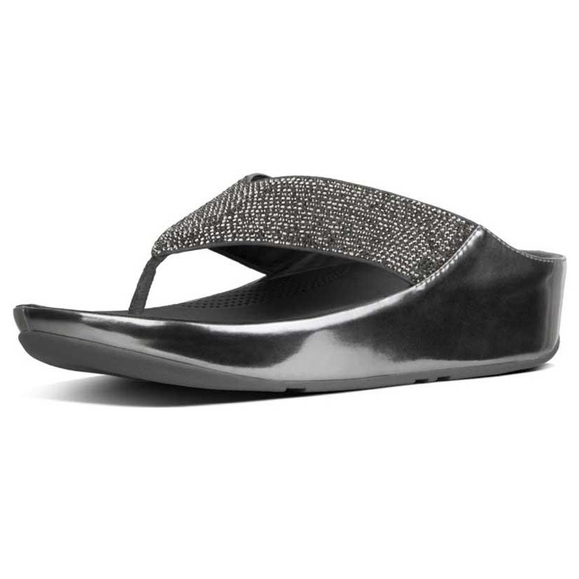 Sandals Fitflop Crystall Flip Flops Silver