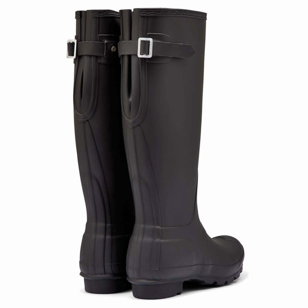 Women Hunter Original Back Adjustable Rain Boots Black