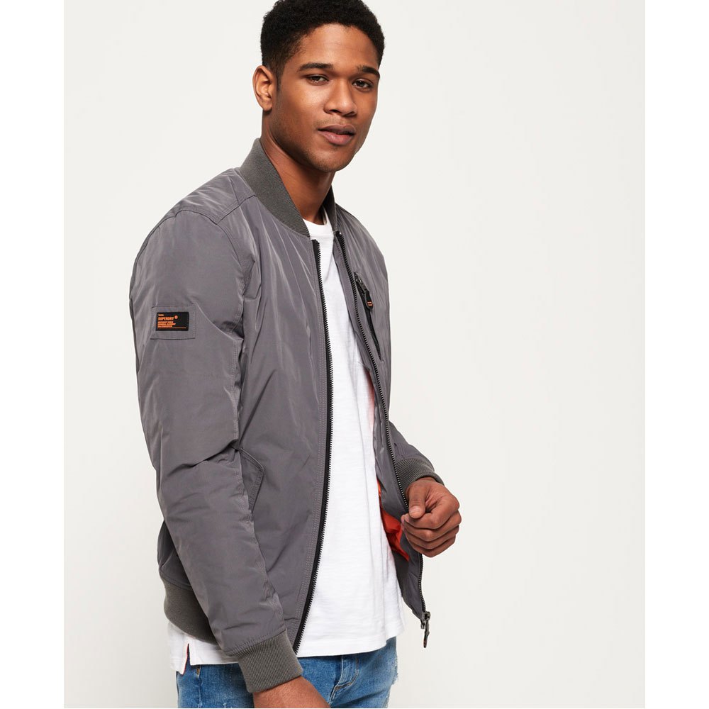 Superdry Wax Flight Bomber Grey buy and 