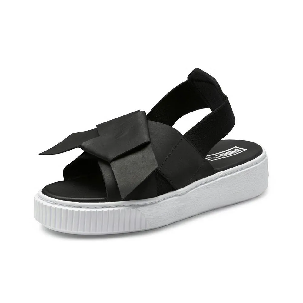 puma platform sandals black