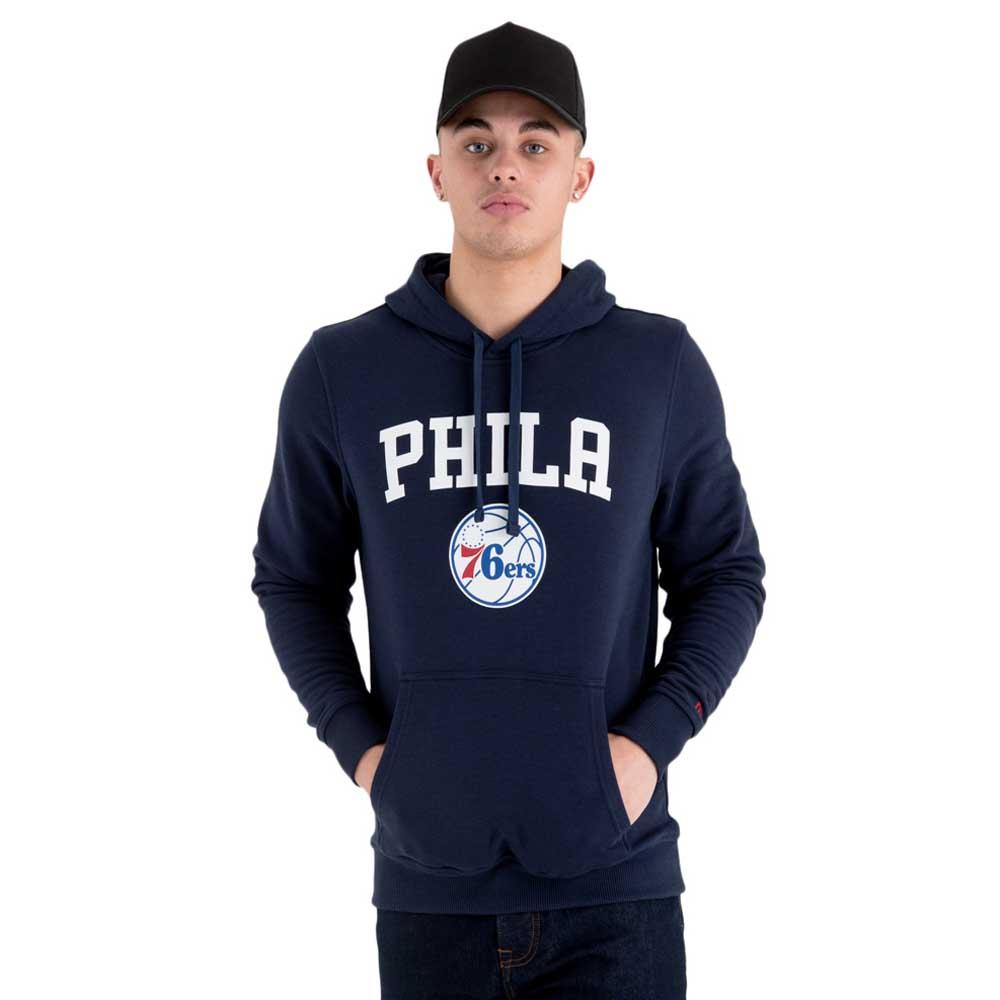 Men New Era Team Logo Po Philadelphia 76Ers Hoodie Blue