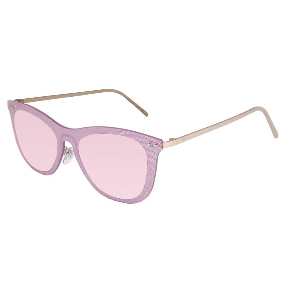 Casual Lenoir Eyewear Lunettes De Soleil Saint Tropez Space Flat Revo Pink Lens With Matte Gold Temple