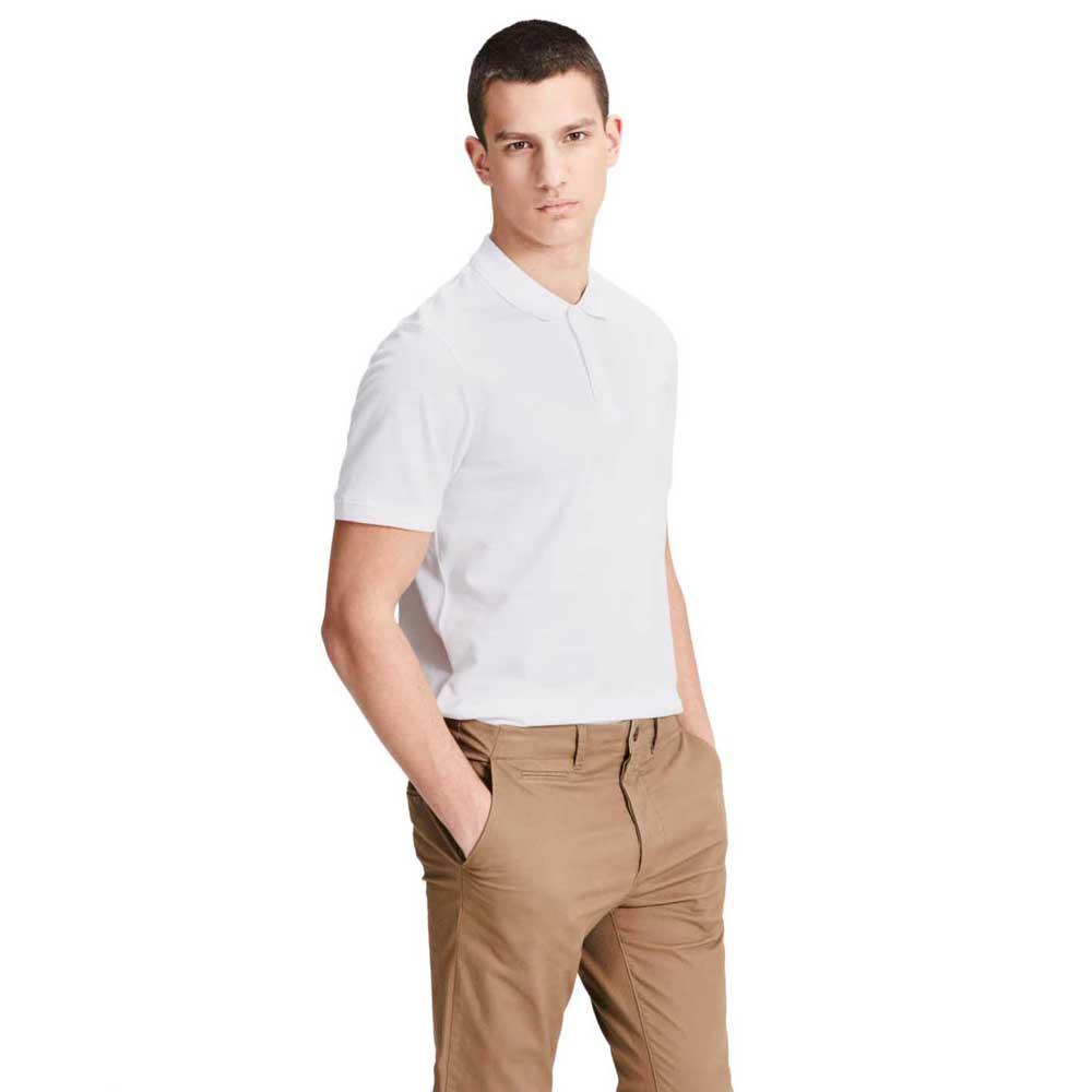 Clothing Jack & Jones Ebasic Short Sleeve Polo Shirt White