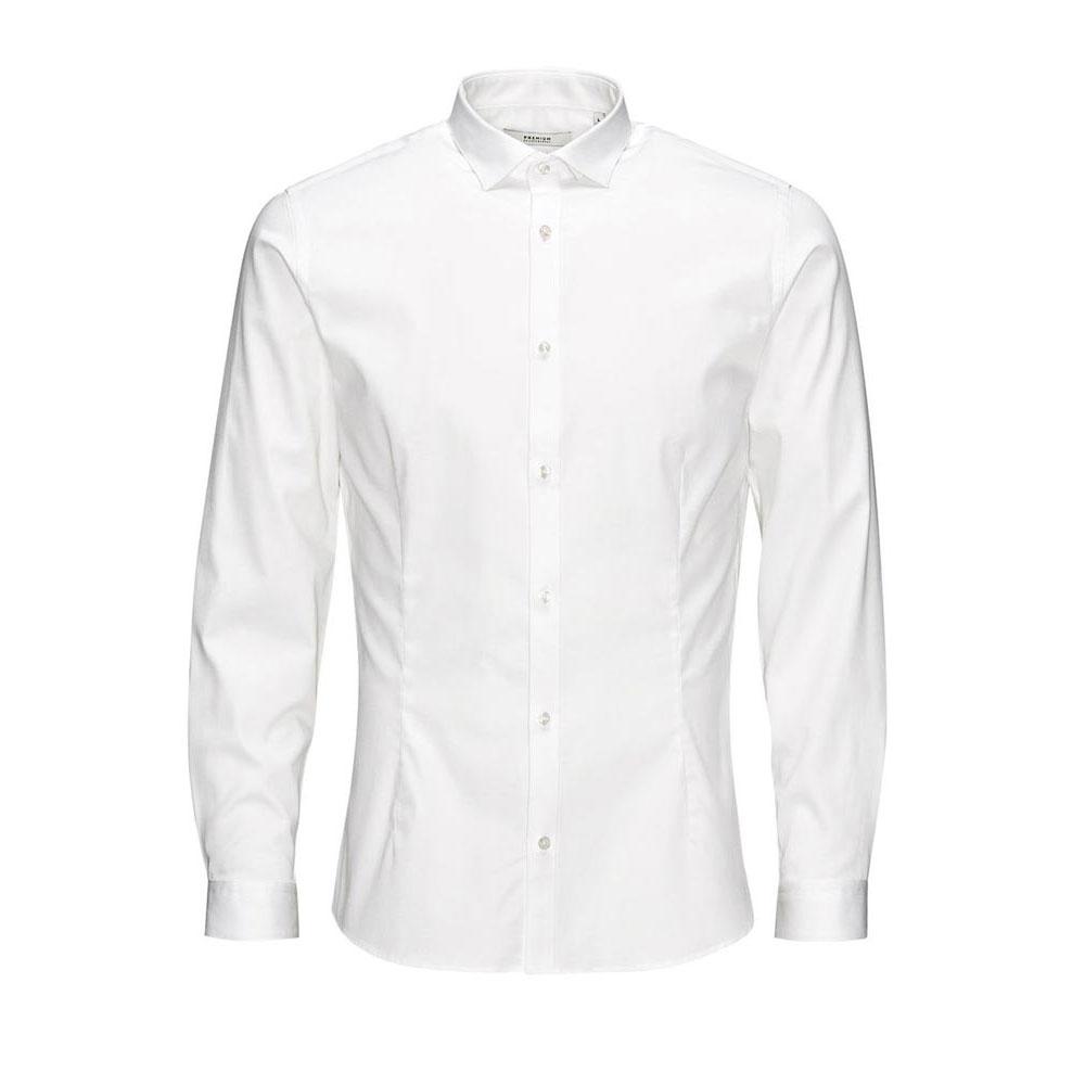 Men Jack & Jones Prparma Long Sleeve Shirt White