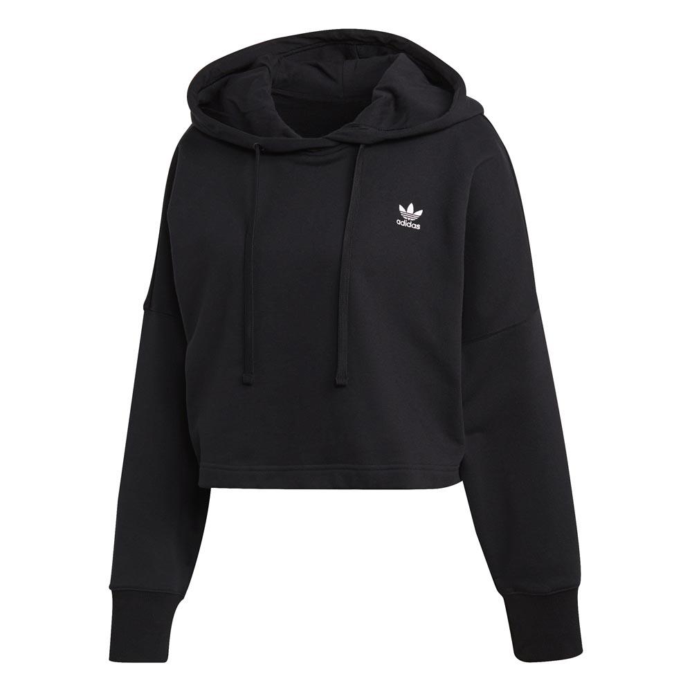 black cropped adidas hoodie