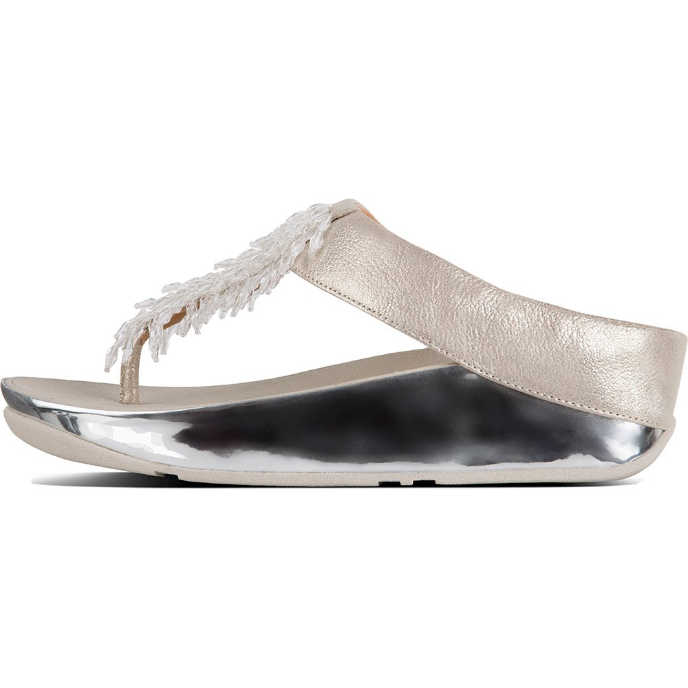 Shoes Fitflop Rumba Toe-Thong Flip Flops Silver