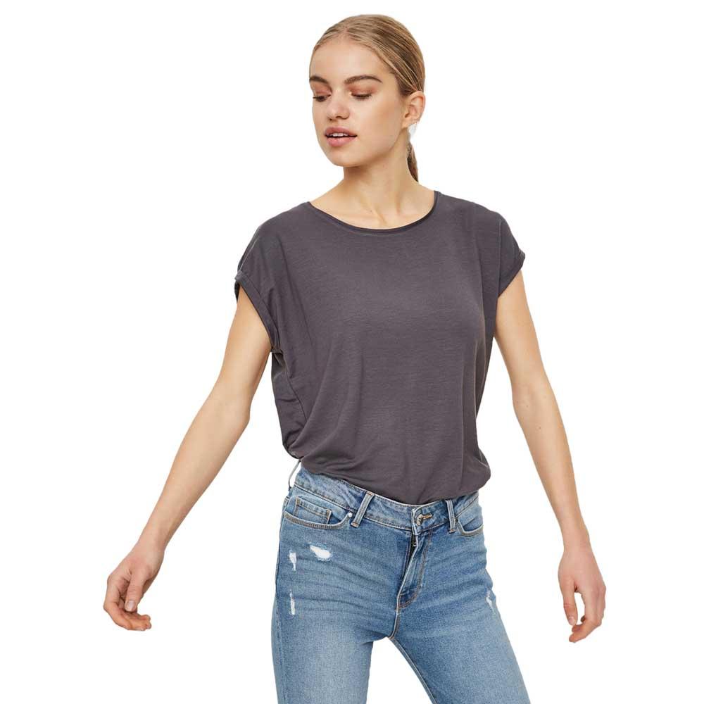 T-shirts Vero Moda Ava Plain Short Sleeve T-Shirt Grey