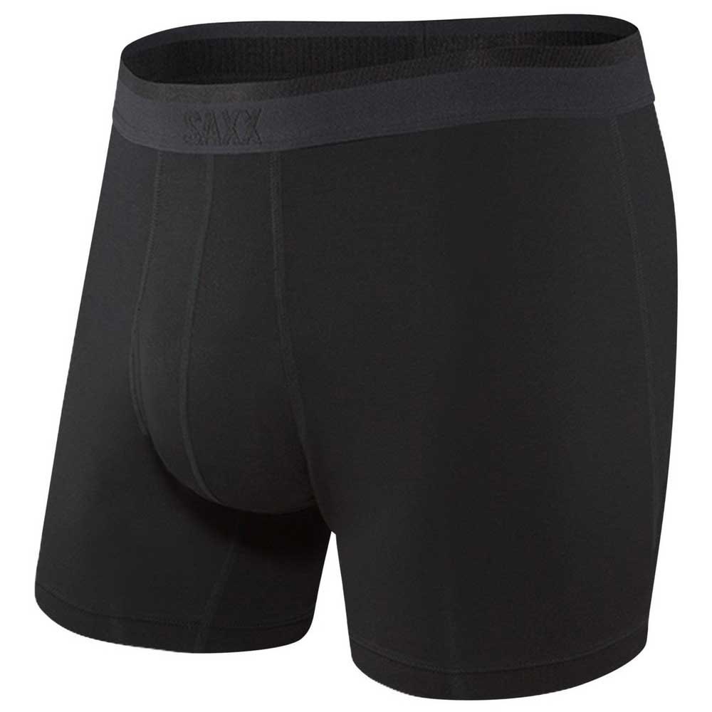 Men SAXX Underwear Platinum Fly Boxer Black
