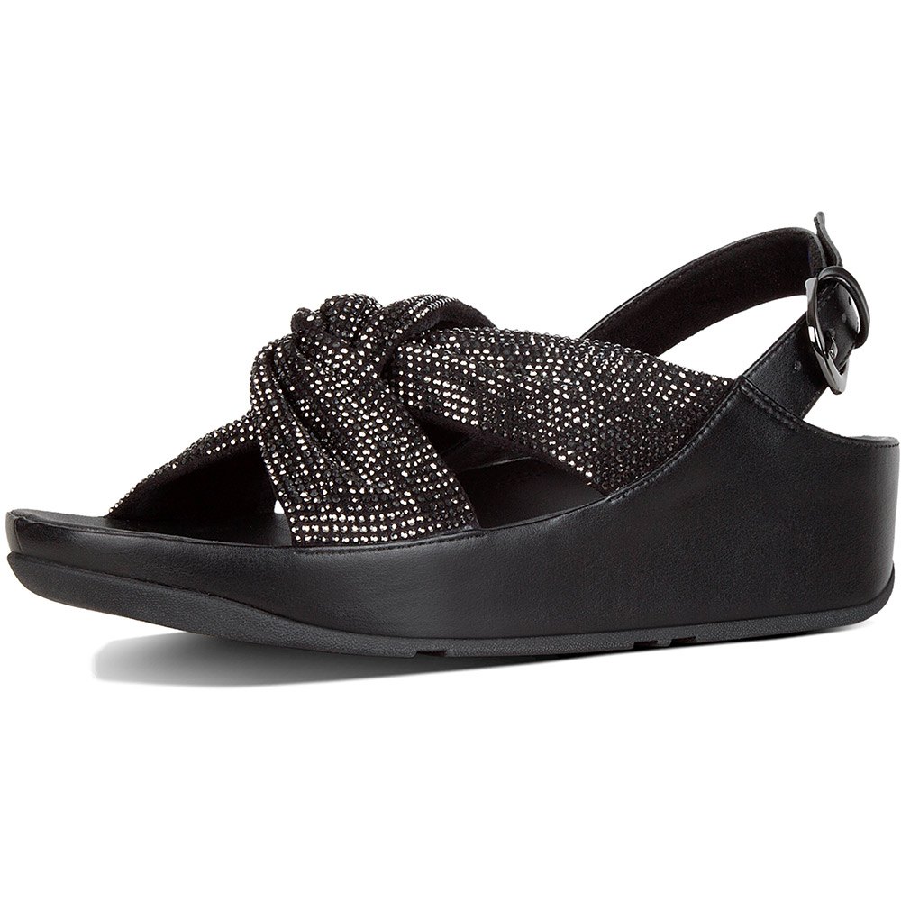 Chaussures Fitflop Sandales Twiss Crystal Back Strap Black