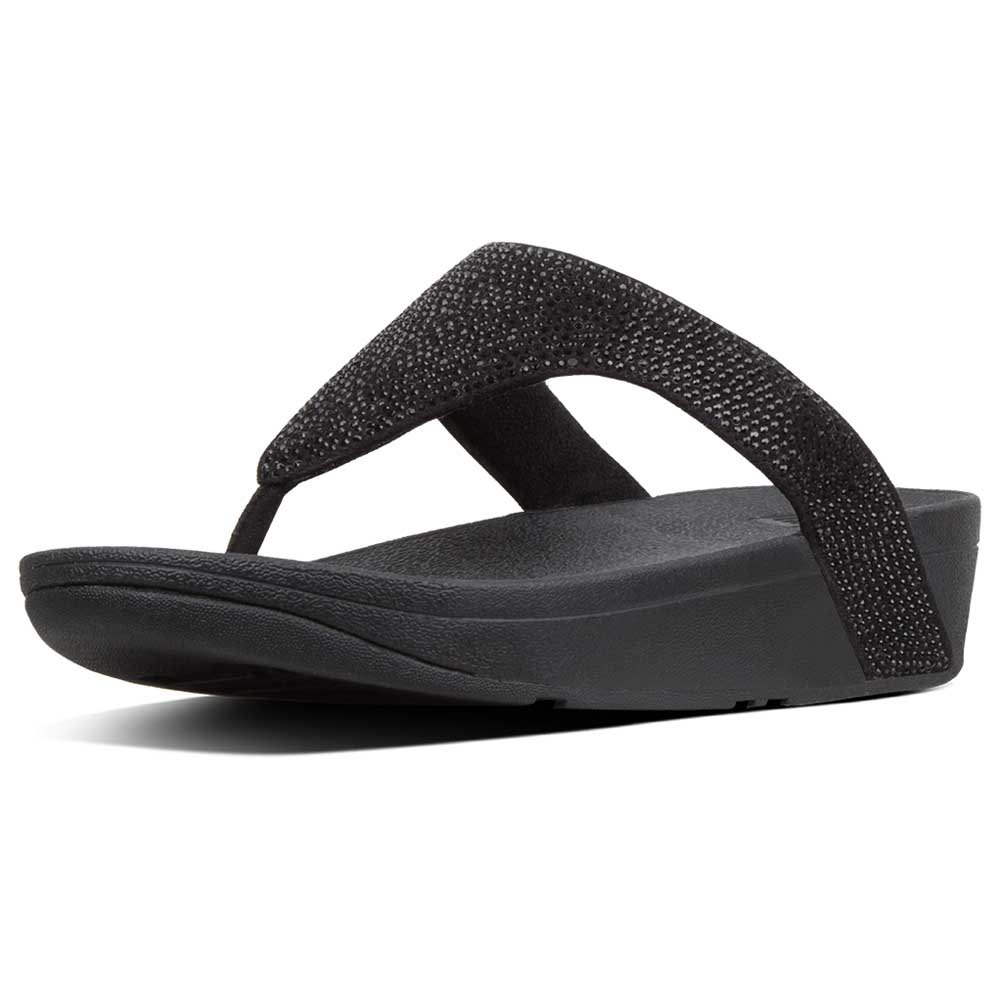 Sandals Fitflop Lottie Shimmercrystal Flip Flops Black
