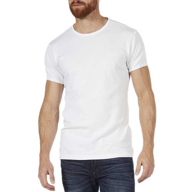Clothing Petrol Industries Ribbed Neck Short Sleeve T-Shirt White