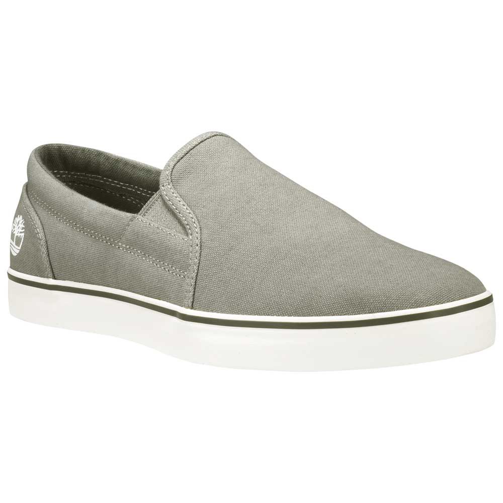timberland canvas slip on shoes