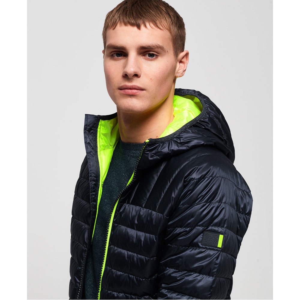 New Mens Superdry Mens Chromatic Core Down Jacket Navy Marl 