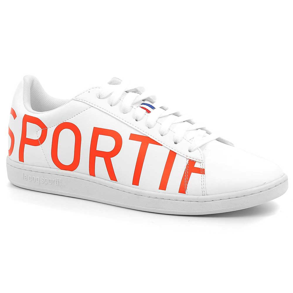 Chaussures Le Coq Sportif Formateurs Courtset Big Logo Optical White / Orange
