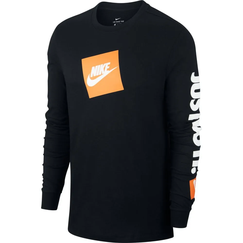 just do it shirt black and orange