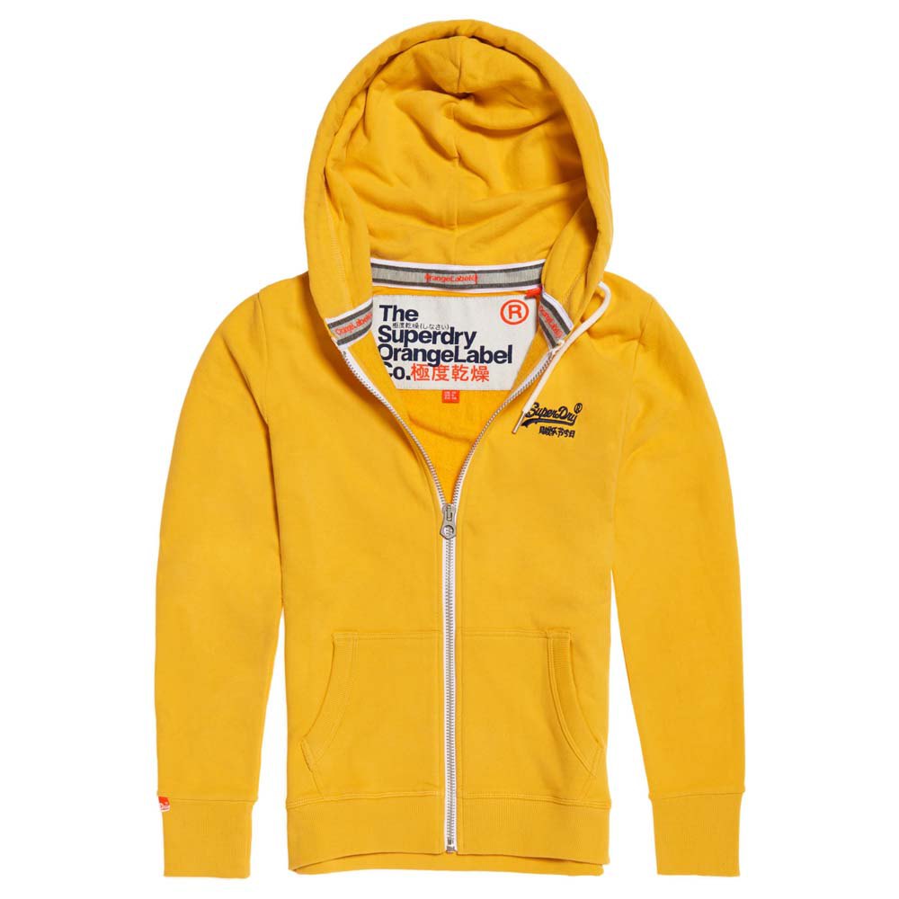 Superdry Orange Label Lite Zip Hoodie Yellow, Dressinn