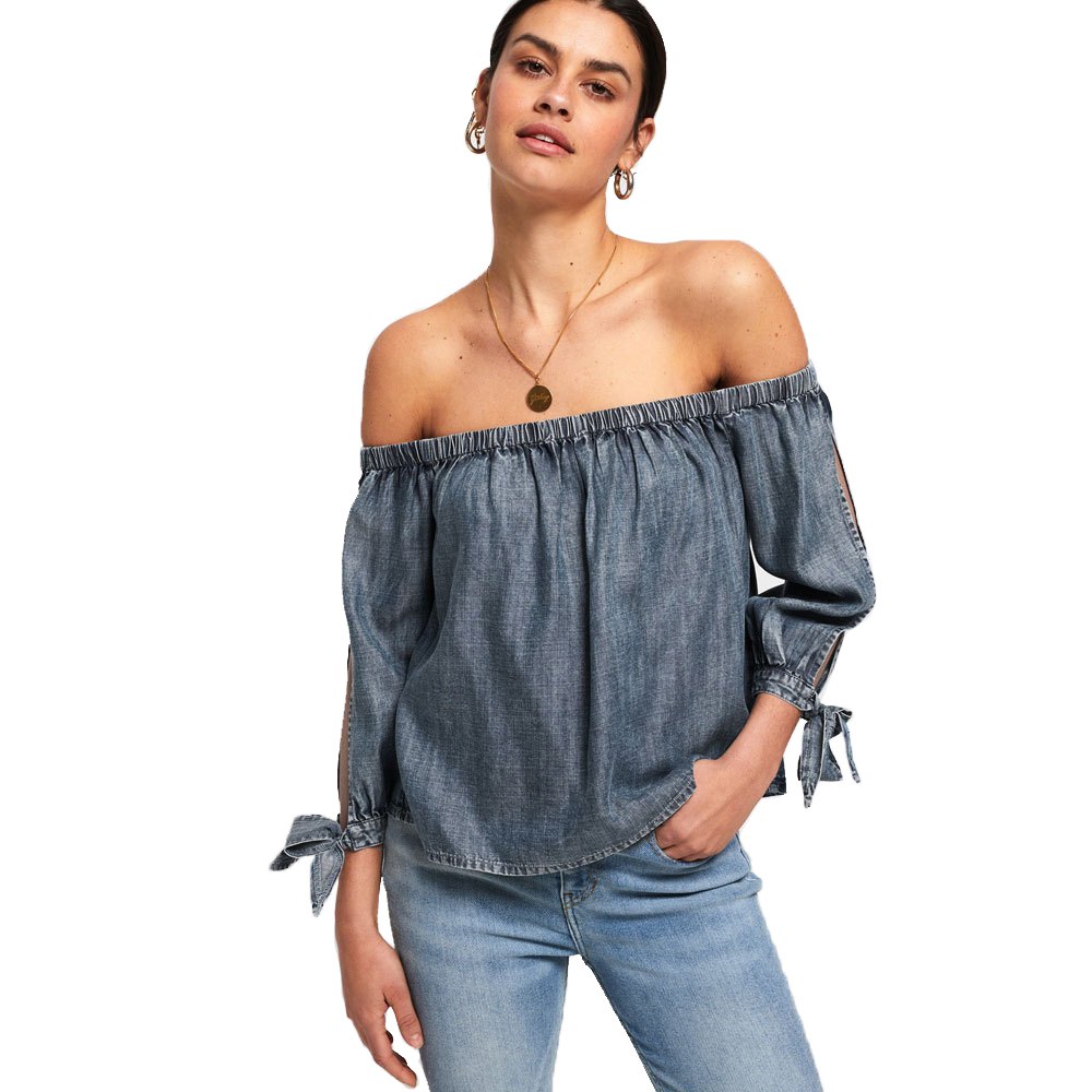 Blouses And Shirts Superdry Helena Blue