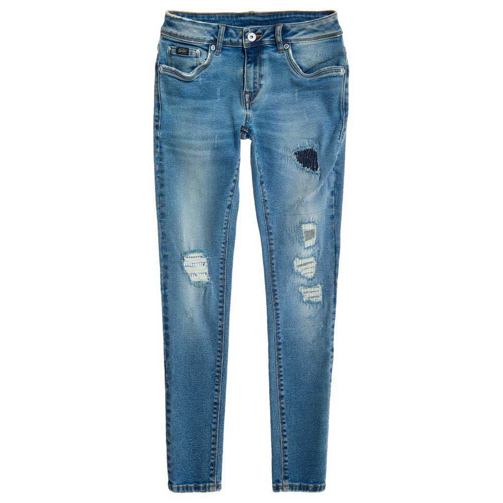 Vêtements Superdry Jeans Cassie Skinny Indigo Repair