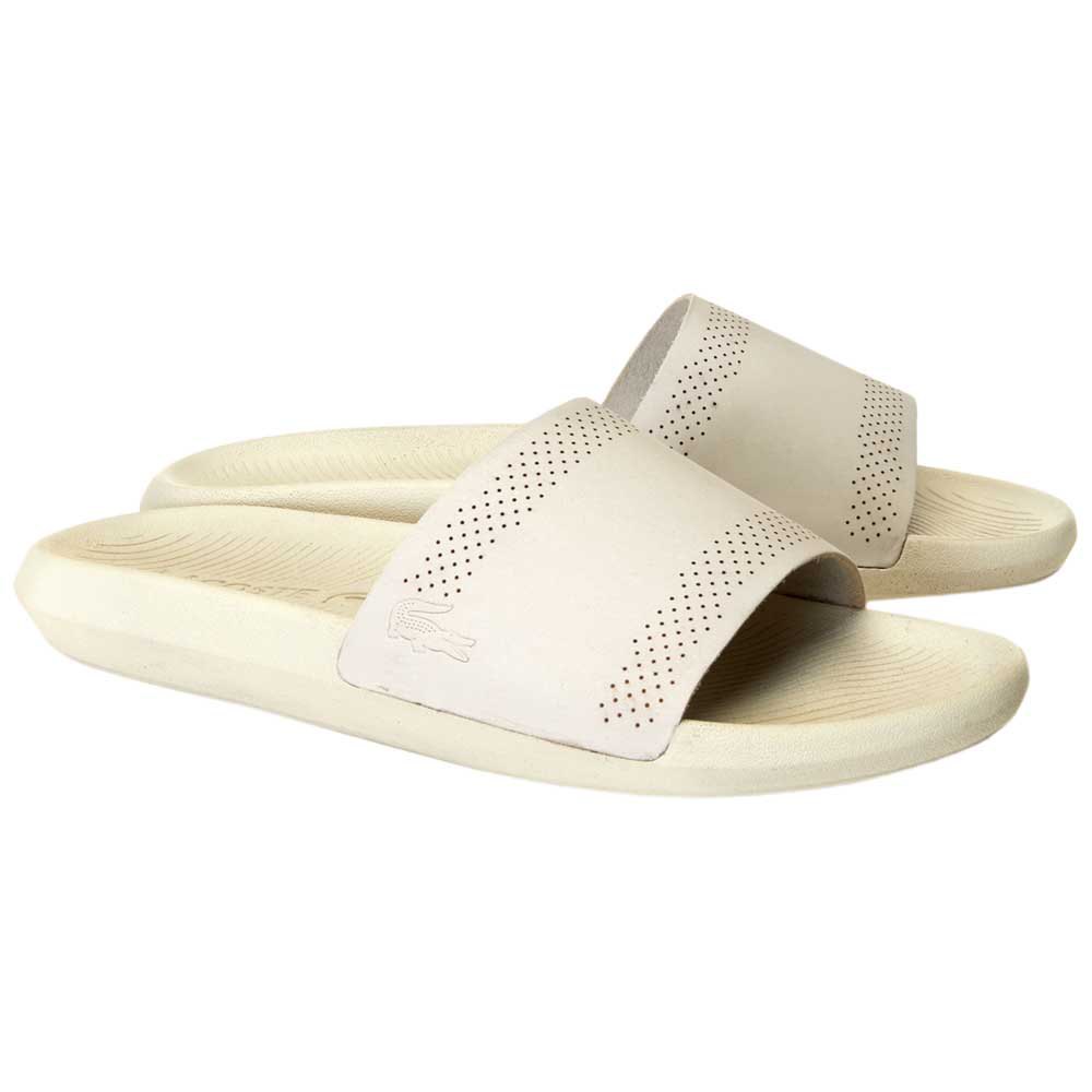 lacoste leather slides