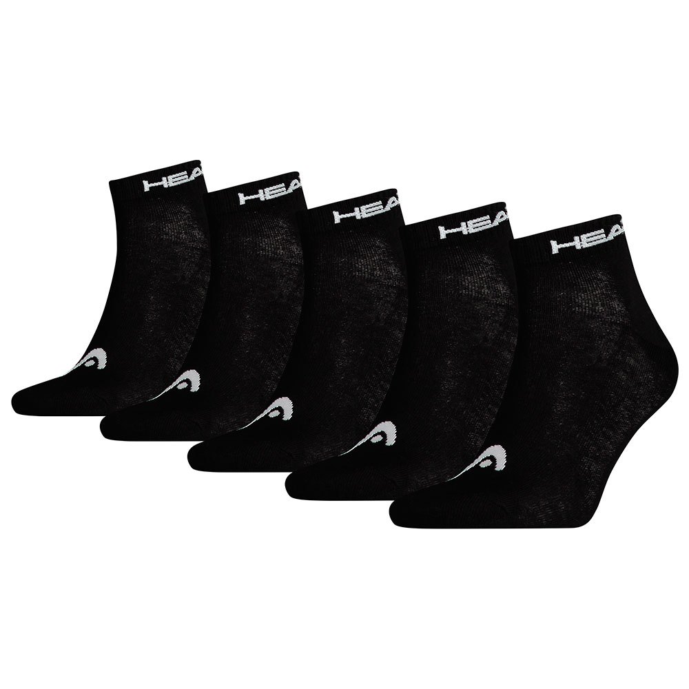 Women Head Quarter Socks 5 Pairs Black