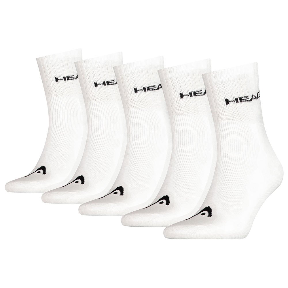 Socks Head Short Crew Socks 5 Pairs White
