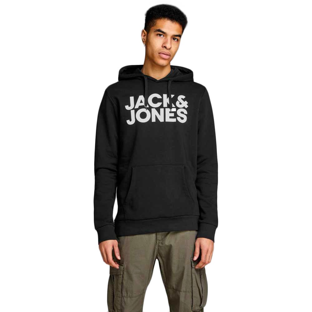 Clothing Jack & Jones Corp Logo Hoodie Black