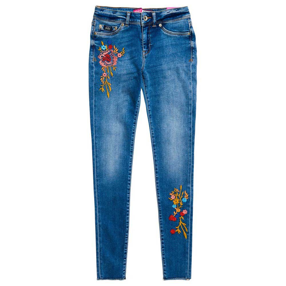 Pants Superdry Alexia Jegging Jeans Blue