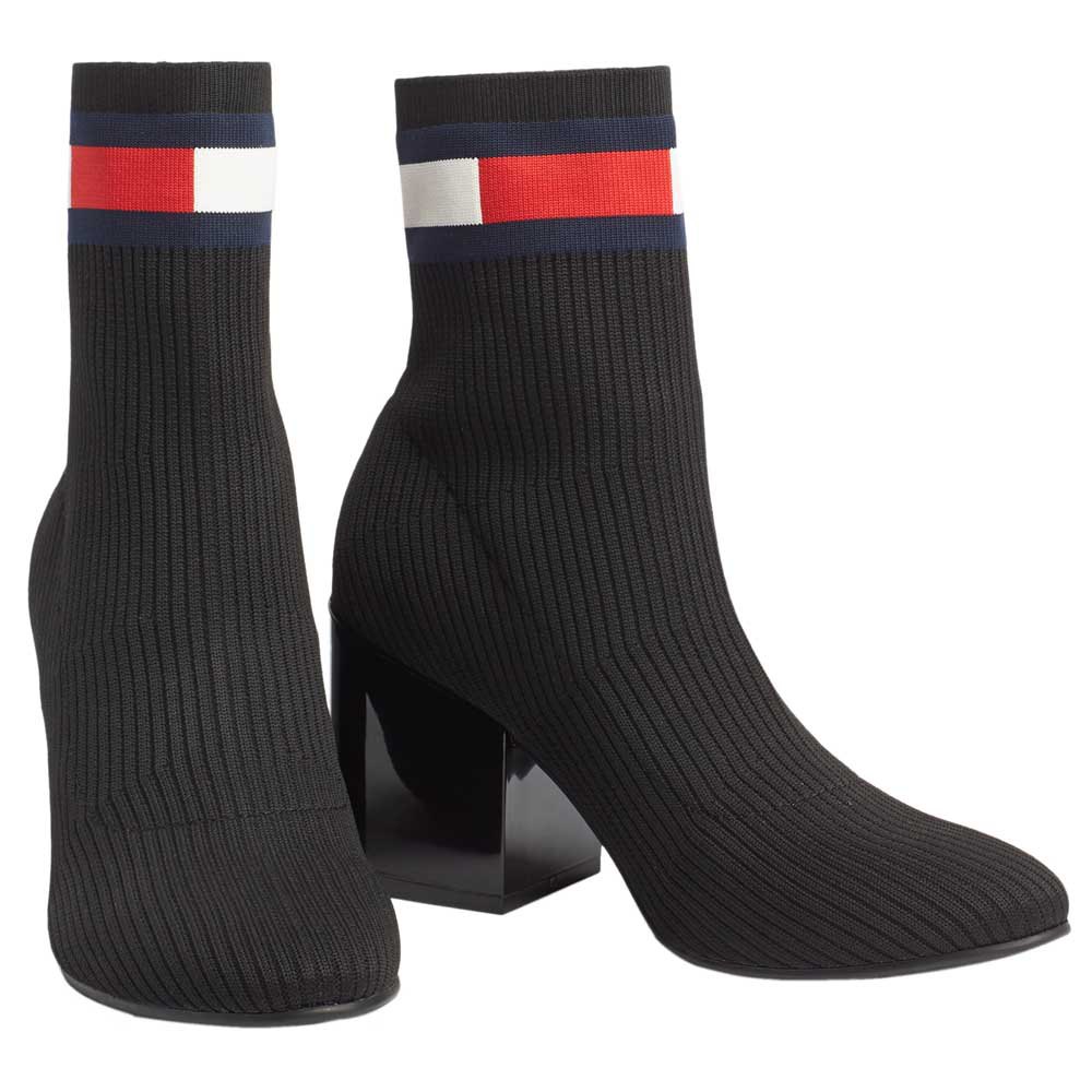 Tommy hilfiger Flag Sock Mid Heel Black 