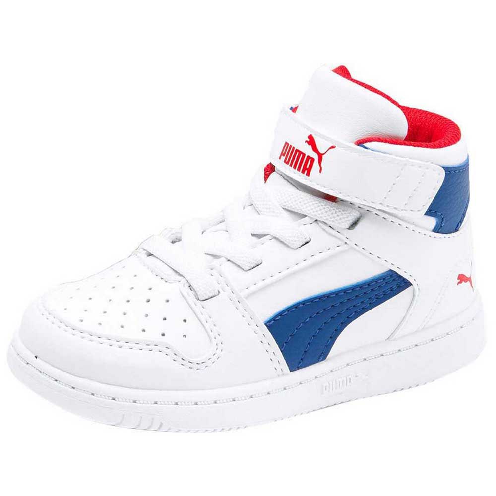 Chaussures Puma Baskets Pour Bébés Rebound Layup SL Velcro Puma White / Galaxy Blue / High Risk Red