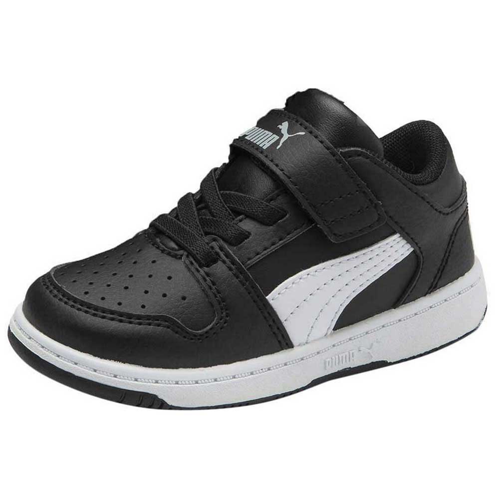Shoes Puma Rebound Layup Lo SL Velcro Infant Trainers Black