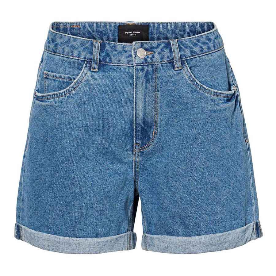 Pantalons Vero Moda Short En Jean Ample à Taille Haute Nineteen Light Blue Denim