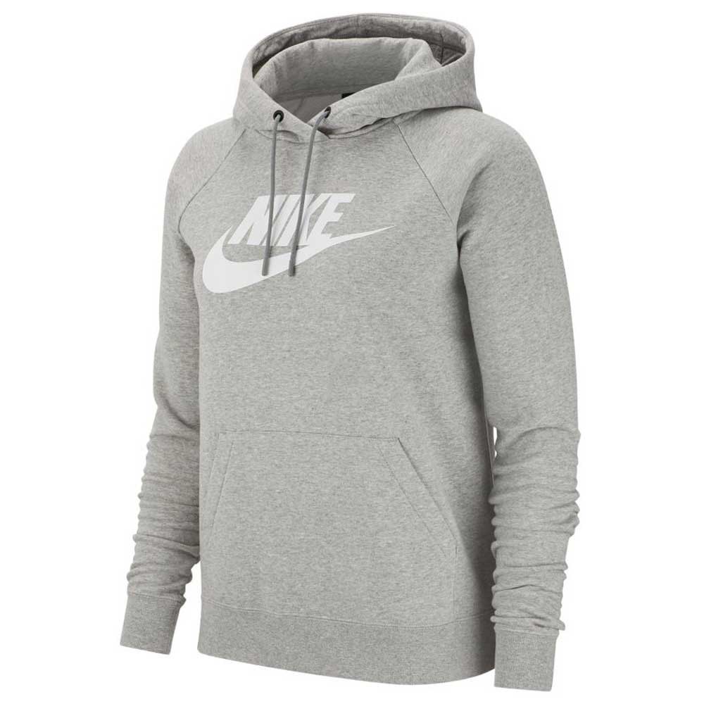 Femme Nike Sweat à Capuche Sportswear Essential HBR Dark Grey Heather / White
