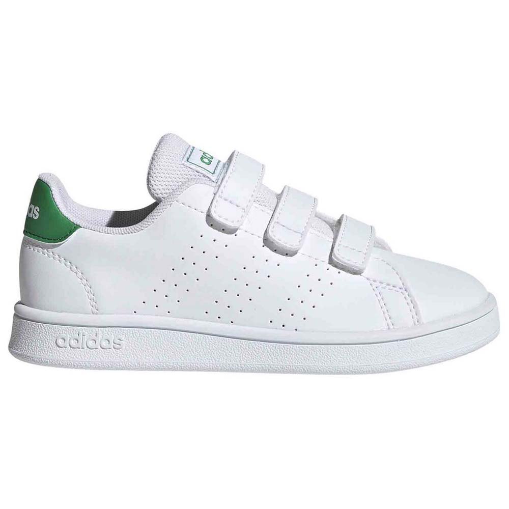 Chaussures adidas Baskets Velcro Enfant Advantage Ftwr White / Green / Grey Two